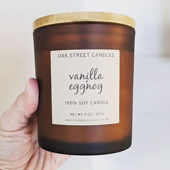 Oak Street Candles Natural Soy Candle Vanilla + Eggnog - Picture 1 of 1